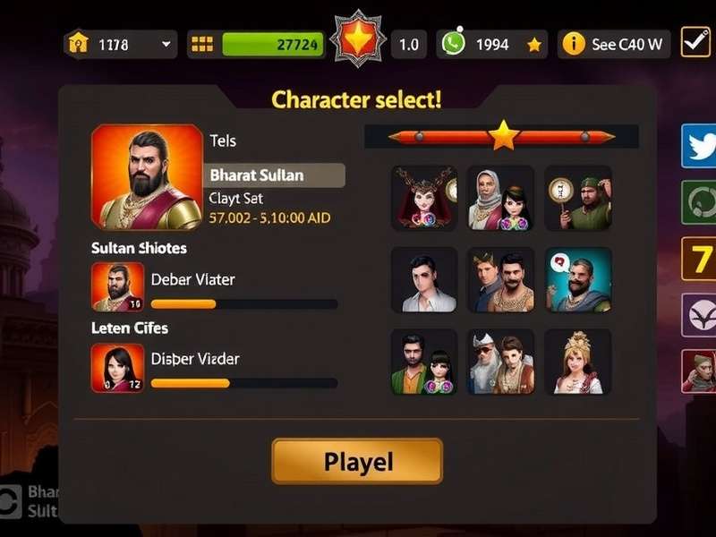 Bharat Sultan Brawl Character Selection Screen